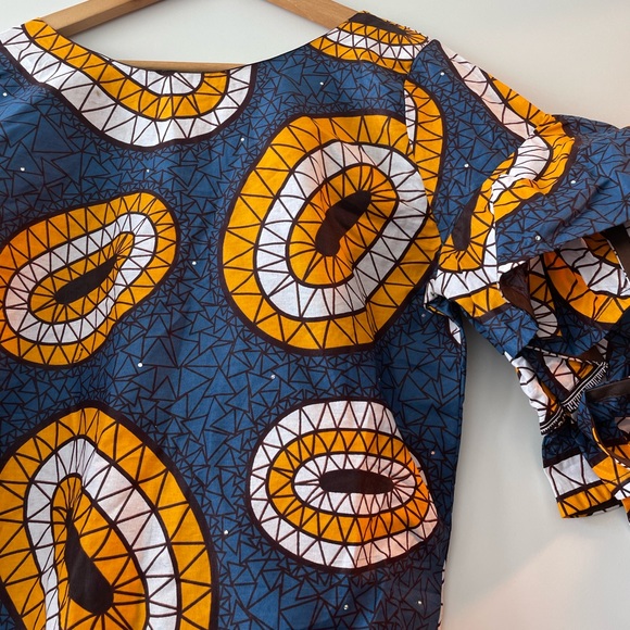 Unique print dress handmade with gems - Medium - Picture 6 of 13